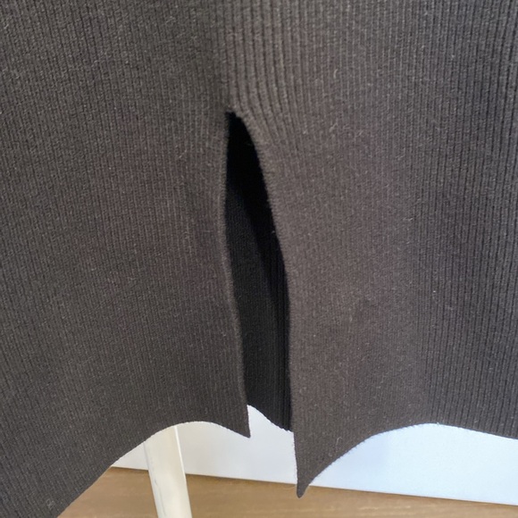 Helmut Lang black ribbed bodycon Contour Pinched Midi Dress - Picture 6 of 10